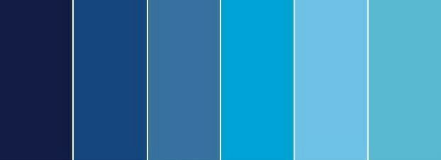 Paletas de cores azul