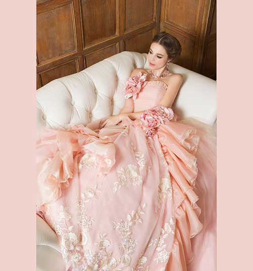 Vestido de Noiva Rosa