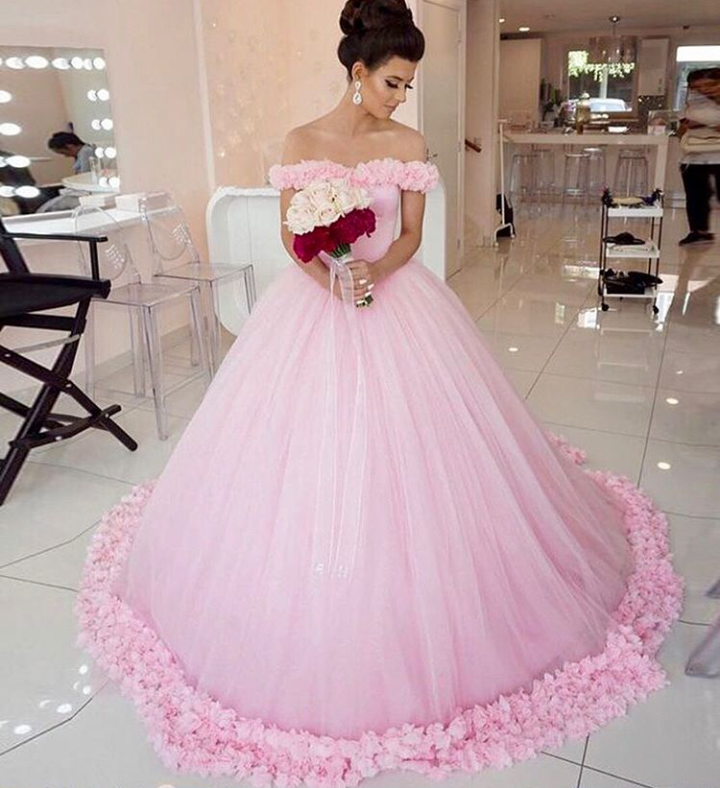 vestido de noiva rosa bebê