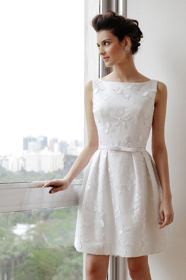 Vestido de noivado branco