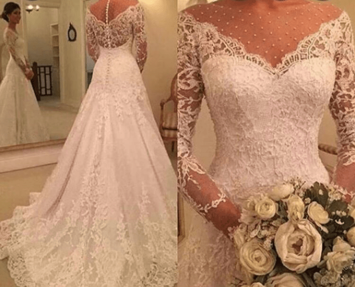 Vestido de noiva evasê
