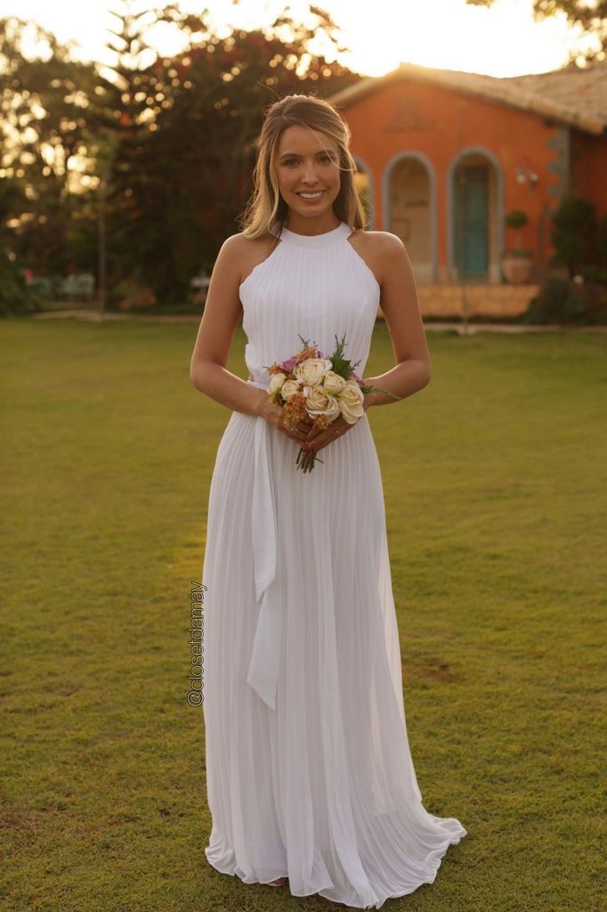 Vestido de noiva simples para casamento no civil