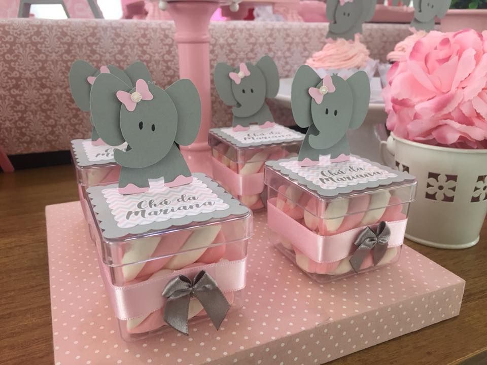 Chá de bebê elefantinho rosa