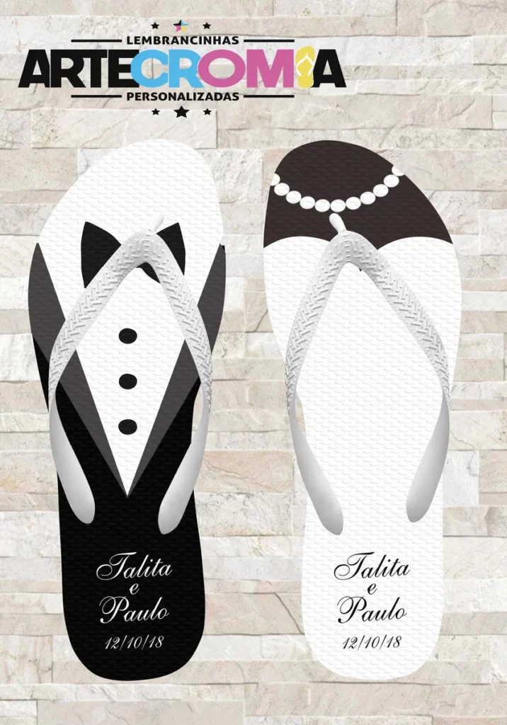 Chinelos Personalizados para Casamento