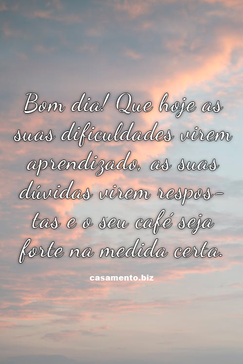 Novas mensagens de bom dia